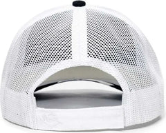 OC Sports OC771V Adjustable Mesh Back Cap - Black White - Black White / 6 7/8’’ - 7 1/2’’