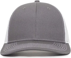 OC Sports OC771V Adjustable Mesh Back Cap - Charcoal White - Dark Gray White / 6 7/8’’ - 7 1/2’’