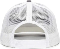 OC Sports OC771V Adjustable Mesh Back Cap - Charcoal White - Dark Gray White / 6 7/8’’ - 7 1/2’’