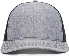 OC Sports OC771V Adjustable Mesh Back Cap - Heathered Gray Black - Gray Black / 6 7/8’’ - 7 1/2’’