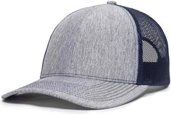 OC Sports OC771V Adjustable Mesh Back Cap - Heathered Gray Navy - Gray Navy / 6 7/8’’ - 7 1/2’’