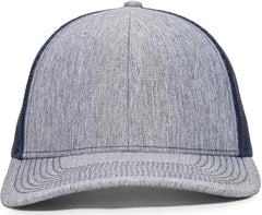 OC Sports OC771V Adjustable Mesh Back Cap - Heathered Gray Navy - Gray Navy / 6 7/8’’ - 7 1/2’’