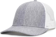 OC Sports OC771V Adjustable Mesh Back Cap - Heathered Gray White - Gray White / 6 7/8’’ - 7 1/2’’