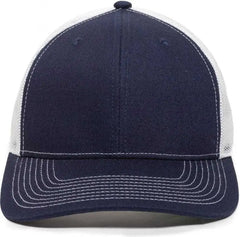 OC Sports OC771V Adjustable Mesh Back Cap - Navy White - Navy White / 6 7/8’’ - 7 1/2’’