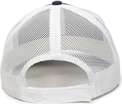 OC Sports OC771V Adjustable Mesh Back Cap - Navy White - Navy White / 6 7/8’’ - 7 1/2’’
