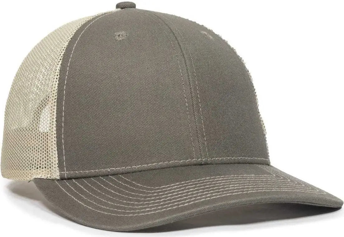 OC Sports OC771V Adjustable Mesh Back Cap - Olive Khaki - Olive Khaki / 6 7/8’’ - 7 1/2’’