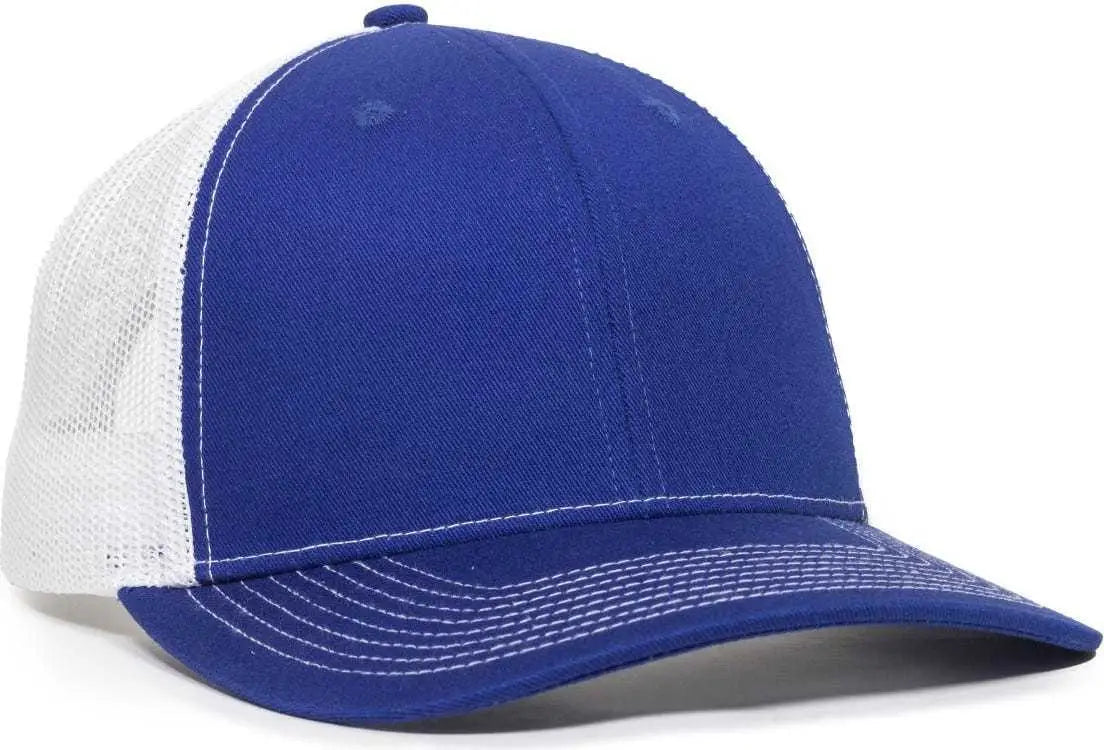 OC Sports OC771V Adjustable Mesh Back Cap - Royal White - Royal White / 6 7/8’’ - 7 1/2’’