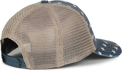 OC Sports OC801P Pattern on Front Panels and Visor Cap - Stars Tea Stain - Stain / OSFM
