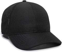 OC Sports OC803 Adjustable Mesh Back Solid Color Cap - Black - Black / 6 7/8’’ - 7 1/2’’