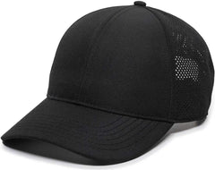 OC Sports OC803 Adjustable Mesh Back Solid Color Cap - Black - Black / 6 7/8’’ - 7 1/2’’