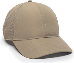 OC Sports OC803 Adjustable Mesh Back Solid Color Cap - Khaki - Khaki / 6 7/8’’ - 7 1/2’’