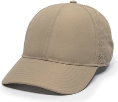 OC Sports OC803 Adjustable Mesh Back Solid Color Cap - Khaki - Khaki / 6 7/8’’ - 7 1/2’’