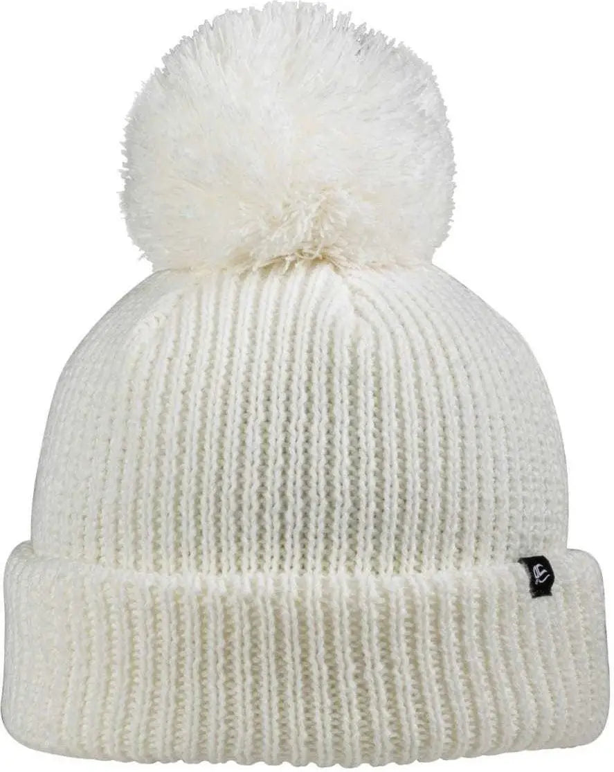 OC Sports OC806 Acrylic Knit 3’’ Cuff Beanie - Ivory - Ivory / One Size Fits Most