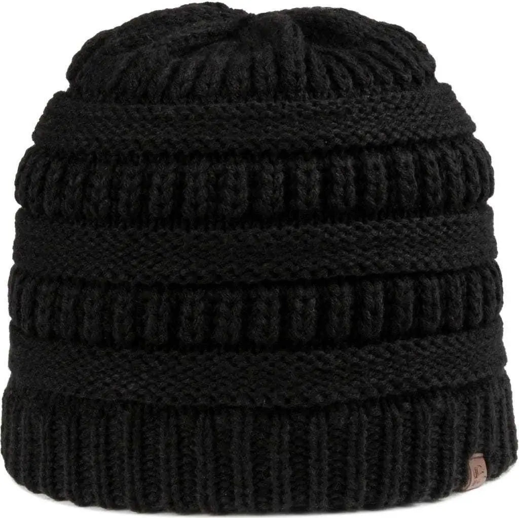 OC Sports OC807 Acrylic Knit Beanie - Black - Black / One Size Fits Most