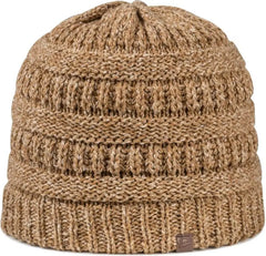 OC Sports OC807 Acrylic Knit Beanie - Heathered Brown - Brown / One Size Fits Most