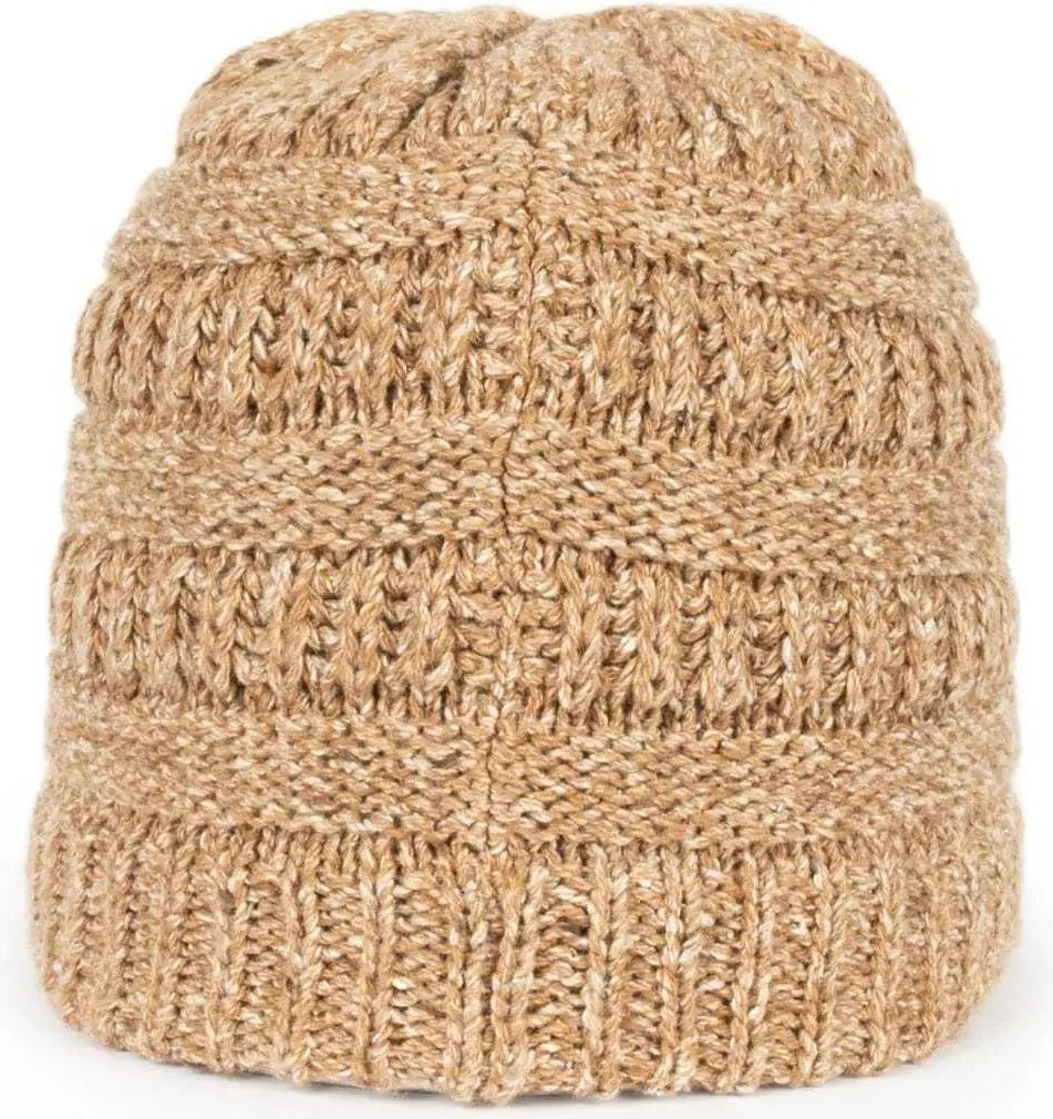 OC Sports OC807 Acrylic Knit Beanie - Heathered Brown - Brown / One Size Fits Most