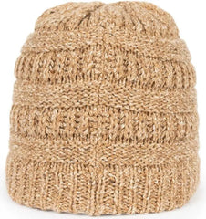 OC Sports OC807 Acrylic Knit Beanie - Heathered Brown - Brown / One Size Fits Most