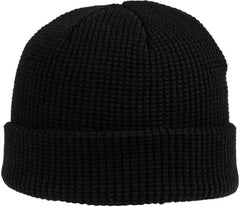 OC Sports OC808 Acrylic Waffle Knit Cuff Beanie - Black - Black / One Size Fits Most