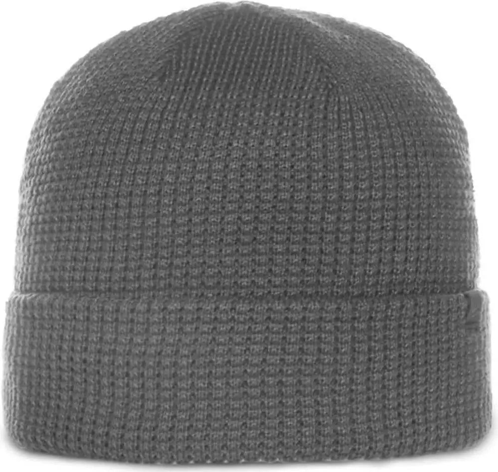 OC Sports OC808 Acrylic Waffle Knit Cuff Beanie - Charcoal - Dark Gray / One Size Fits Most