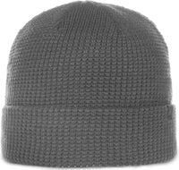 OC Sports OC808 Acrylic Waffle Knit Cuff Beanie - Charcoal - Dark Gray / One Size Fits Most