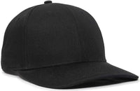 OC Sports OC871 Premium Modern Solid Back Cap - Black - Black / 6 3/8’’ - 7’’