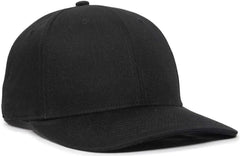 OC Sports OC871 Premium Modern Solid Back Cap - Black - Black / 6 3/8’’ - 7’’
