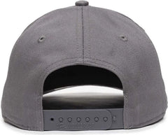 OC Sports OC871 Premium Modern Solid Back Cap - Charcoal