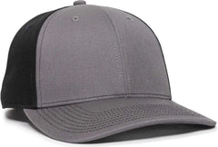 OC Sports OC871 Premium Modern Solid Back Cap - Charcoal Black Charcoal - Dark Gray Black / 6 7/8’’ - 7 1/2’’