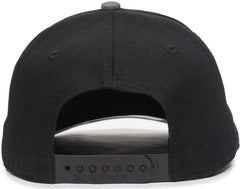OC Sports OC871 Premium Modern Solid Back Cap - Charcoal Black Charcoal - Dark Gray Black / 6 7/8’’ - 7 1/2’’
