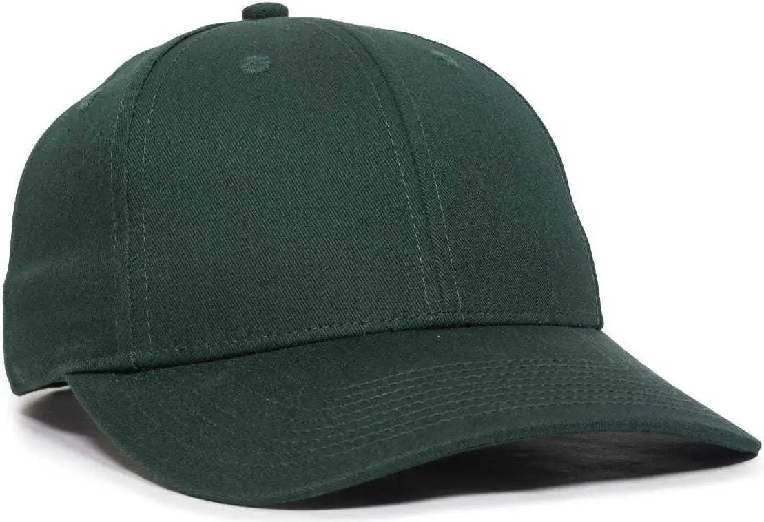 OC Sports OC871 Premium Modern Solid Back Cap - Dark Green - Forest / 6 3/8’’ - 7’’
