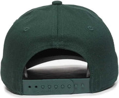 OC Sports OC871 Premium Modern Solid Back Cap - Dark Green