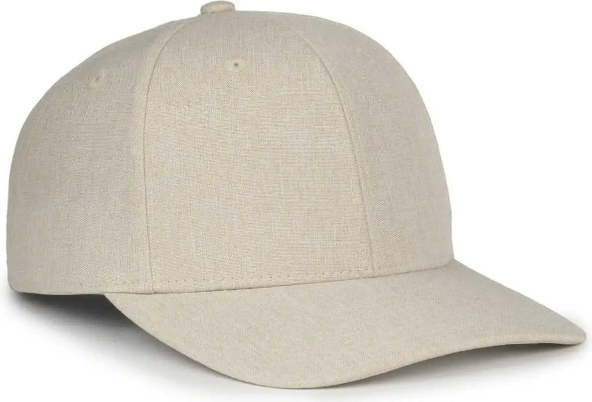 OC Sports OC871 Premium Modern Solid Back Cap - Heathered Stone - Stone / OSFM