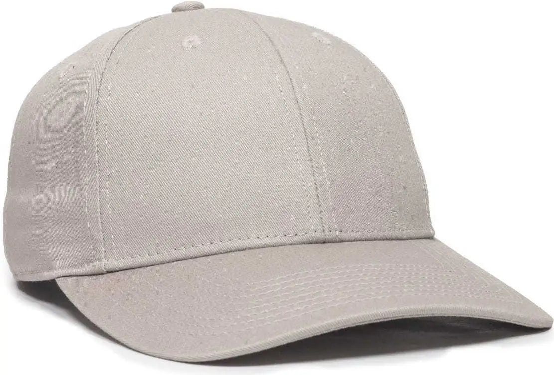 OC Sports OC871 Premium Modern Solid Back Cap - Light Gray - Gray / 6 3/8’’ - 7’’