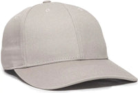 OC Sports OC871 Premium Modern Solid Back Cap - Light Gray - Gray / 6 3/8’’ - 7’’