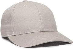 OC Sports OC871 Premium Modern Solid Back Cap - Light Gray - Gray / 6 3/8’’ - 7’’