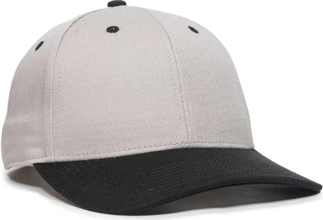 OC Sports OC871 Premium Modern Solid Back Cap - Light Gray Black - Gray Black / 6 7/8’’ - 7 1/2’’