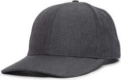 OC Sports OC871 Premium Modern Solid Back Cap - LN Heathered Charcoal - Dark Gray / 6 7/8’’ - 7 1/2’’