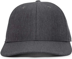 OC Sports OC871 Premium Modern Solid Back Cap - LN Heathered Charcoal - Dark Gray / 6 7/8’’ - 7 1/2’’