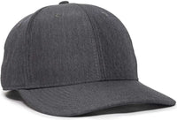 OC Sports OC871 Premium Modern Solid Back Cap - LN Heathered Charcoal - Dark Gray / 6 7/8’’ - 7 1/2’’