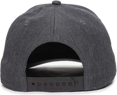 OC Sports OC871 Premium Modern Solid Back Cap - LN Heathered Charcoal - Dark Gray / 6 7/8’’ - 7 1/2’’