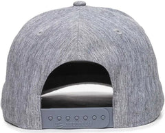 OC Sports OC871 Premium Modern Solid Back Cap - LN Heathered Gray