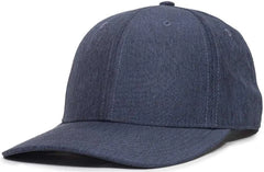 OC Sports OC871 Premium Modern Solid Back Cap - LN Heathered Navy - Navy / 6 7/8’’ - 7 1/2’’