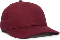 OC Sports OC871 Premium Modern Solid Back Cap - Maroon - Maroon / 6 3/8’’ - 7’’