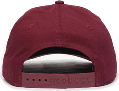 OC Sports OC871 Premium Modern Solid Back Cap - Maroon