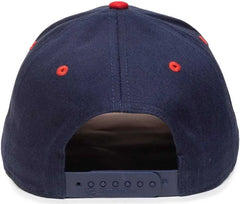 OC Sports OC871 Premium Modern Solid Back Cap Navy Red Navy Red / 6 7/8’’ 7 1/2’’