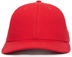 OC Sports OC871 Premium Modern Solid Back Cap - Red