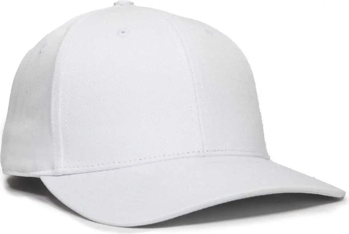 OC Sports OC871 Premium Modern Solid Back Cap - White - White / 6 7/8’’ - 7 1/2’’