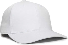 OC Sports OC871 Premium Modern Solid Back Cap - White - White / 6 7/8’’ - 7 1/2’’
