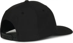 OC Sports OC871PF Solid Pro Crown Polyester Cap - Black