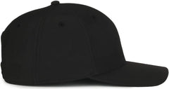 OC Sports OC871PF Solid Pro Crown Polyester Cap - Black